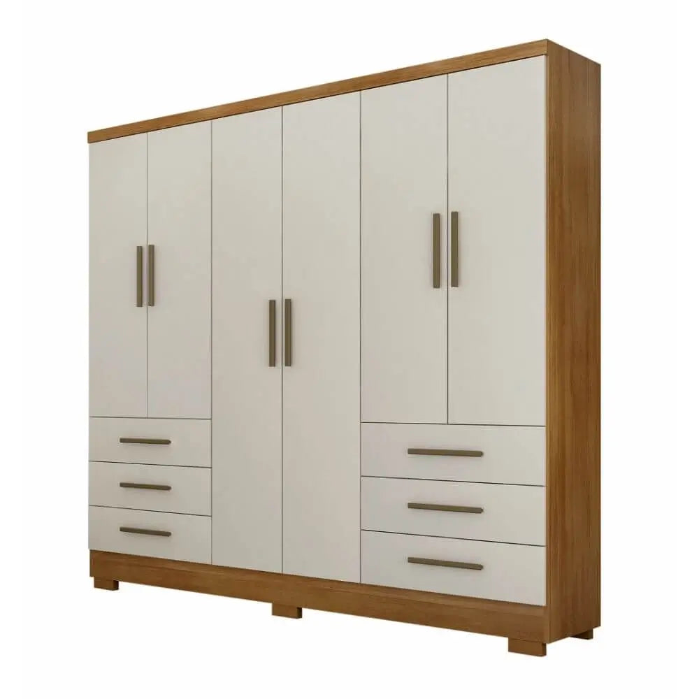 Guarda Roupa Encant Sem Espelho Casal 6 Portas 6 Gavetas Novo Horizonte