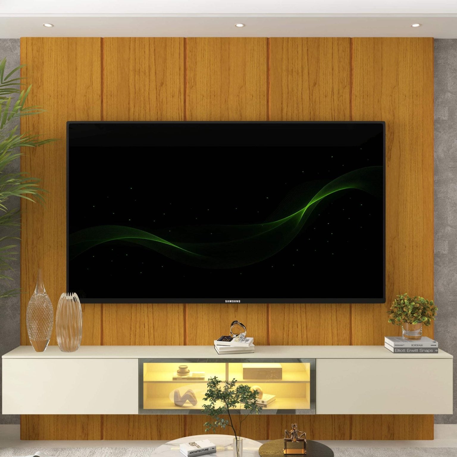 Home Suspenso Luminare Reflecta c/Led 2.20m – Naturale/Off White