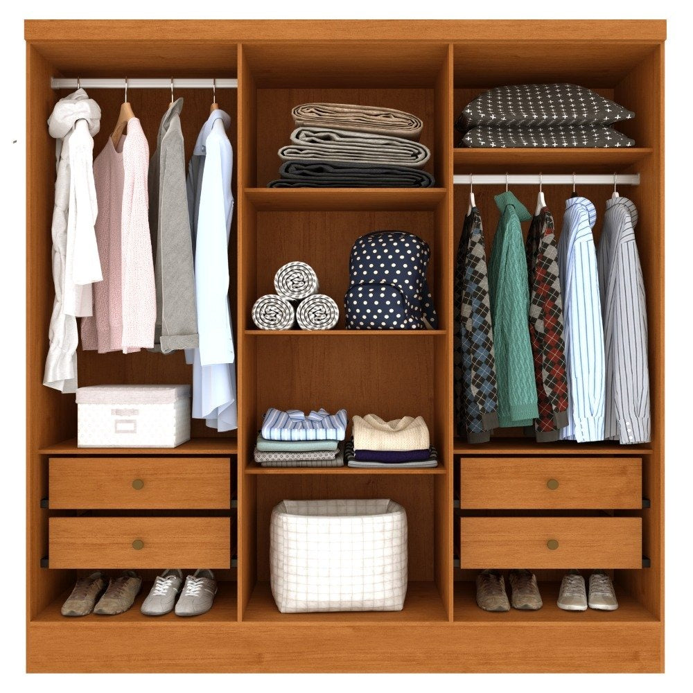 Guarda-Roupa 6 Portas Itaperuna/Celta 1,80 m Cinamomo/Off White – TCIL