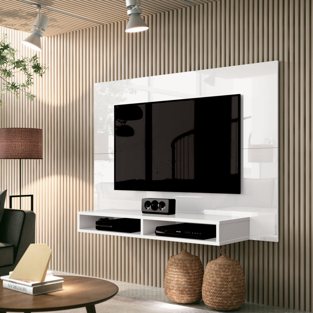 Painel até 43″ Fox New Branco – EDN MÓVEIS - Móveis furniture