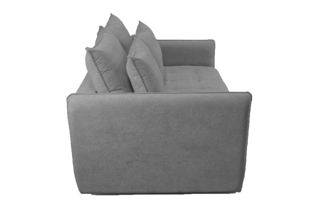 SOFA CAMA SF.4390 NORONHA VELUDO CINZA 526-BR P/COLCHAO –