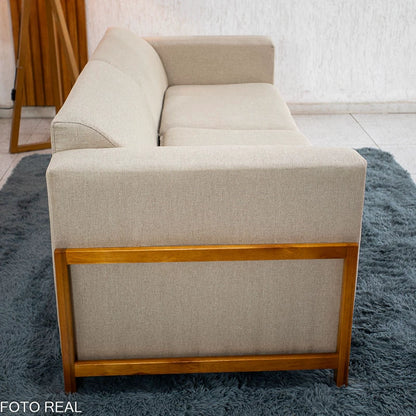 Sofá 3 Lugares Capri Larg. 2.00m Linho Bege A57