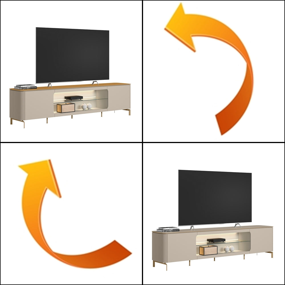 Rack até 85″ Santorini Off White/Tauari Fosco – LINEA BRASIL