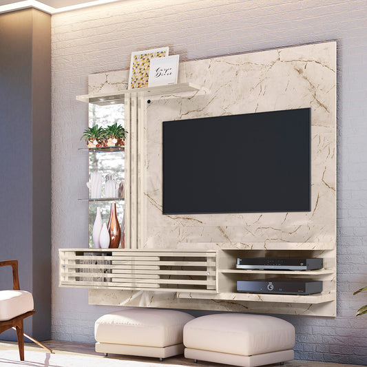 Bancada Susp Frizz Supreme Calacata.Off White Madetec - Móveis furniture