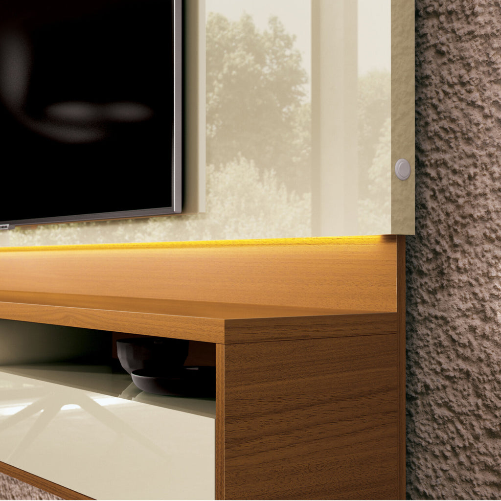 Painel até 75″ Savoy 2.0 Off White/Cedro Natural – EDN MÓVEIS - Móveis furniture