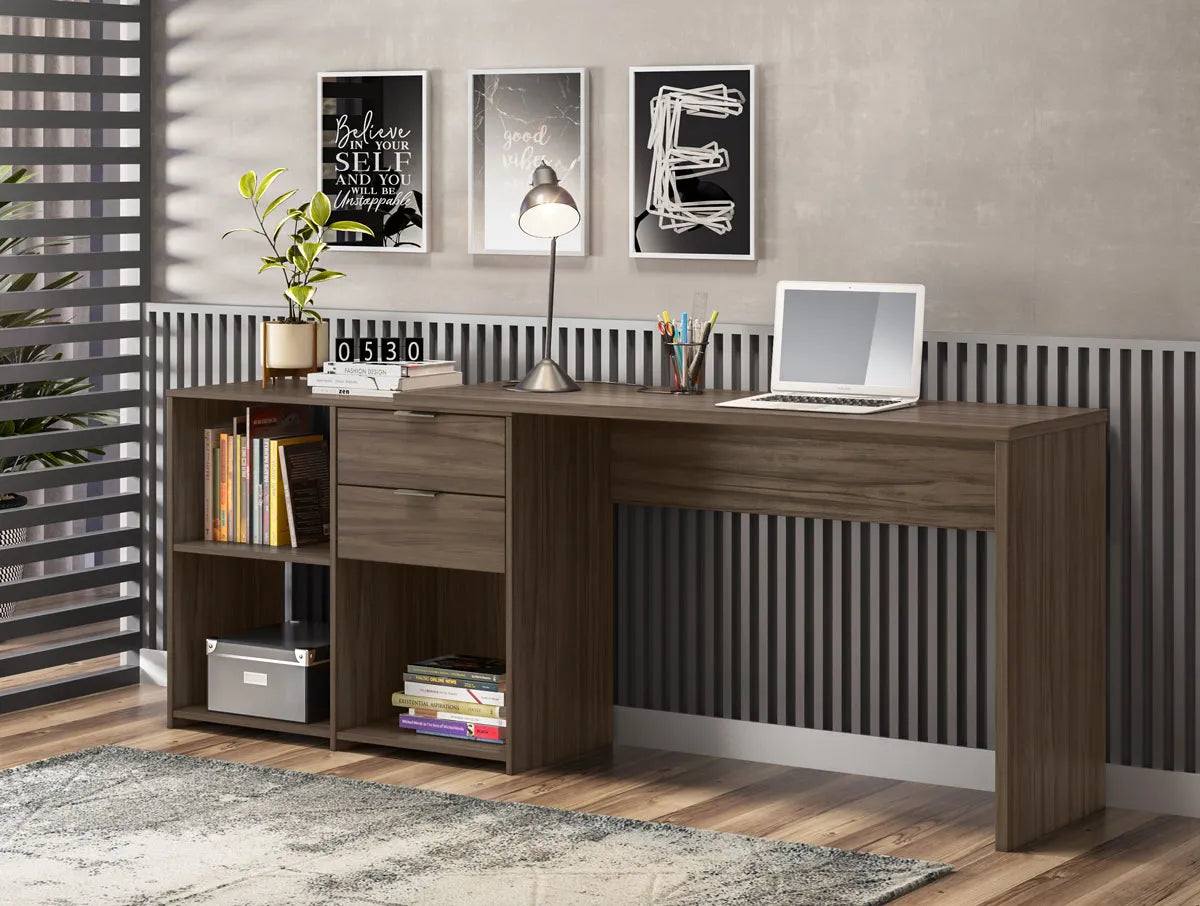 Mesa para Computador Office NT 2060 Nogal - Notável - Móveis furniture