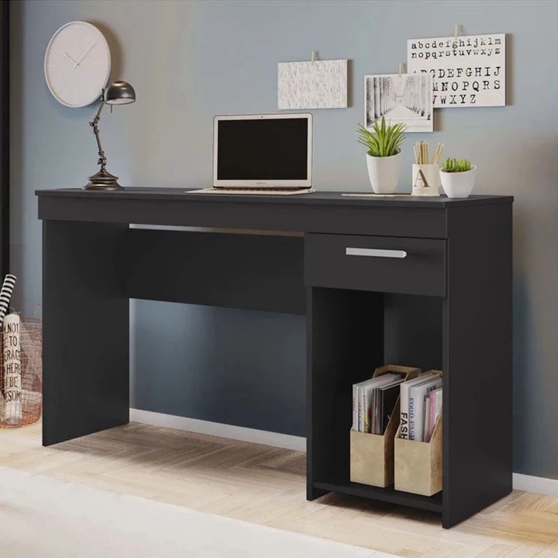 Mesa Office NT 2070 Larg. 1.08m Preto - Móveis furniture