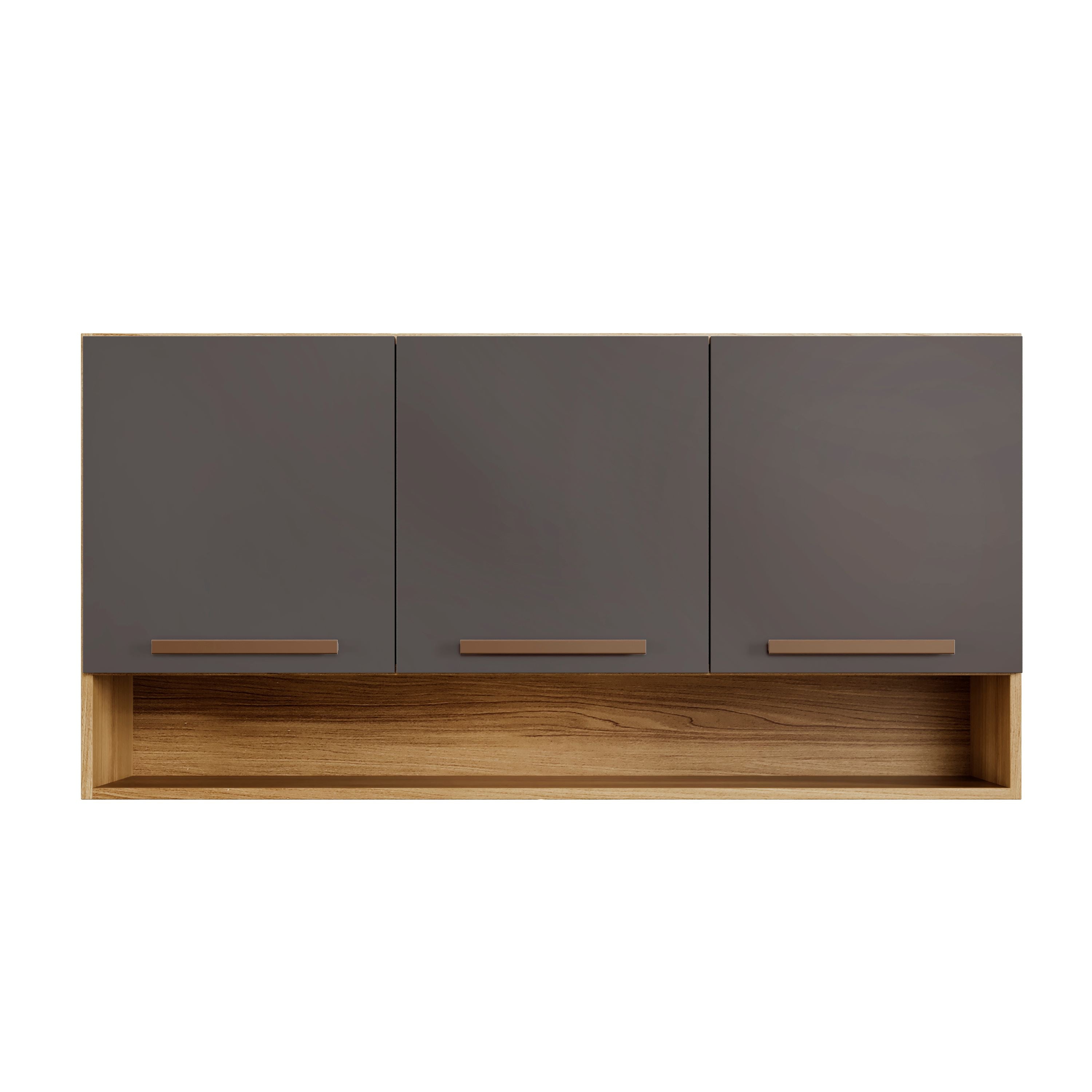 Armario Aereo Plus 120 3P1N Cinomomo.Grafite Arte Moveis