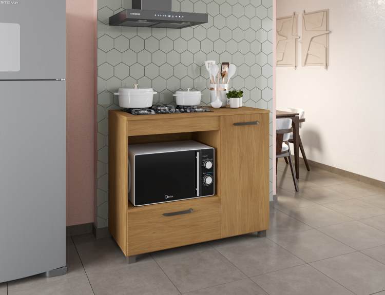 Balcao CookTop Manu Plus 4 Bocas Freijo Moveis Parana