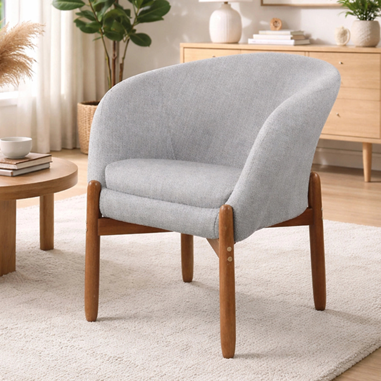 Poltrona Decorativa Afrodite em Linho House Decor