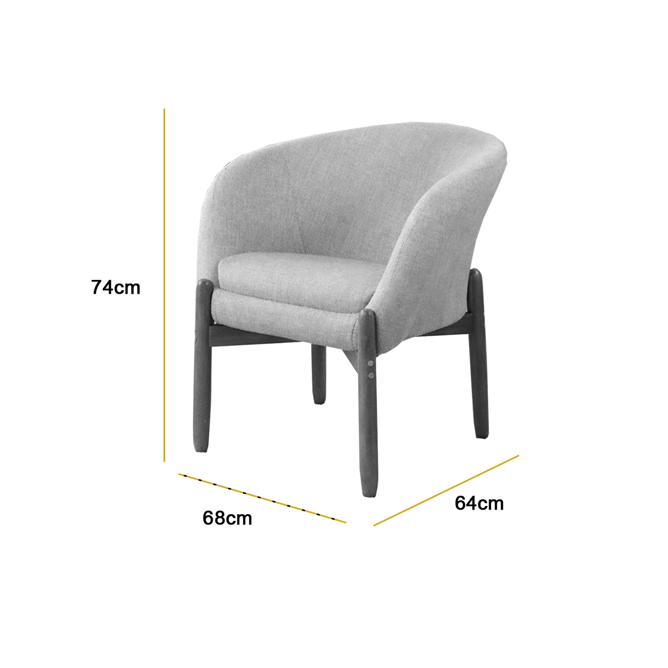 Poltrona Decorativa Afrodite em Linho House Decor