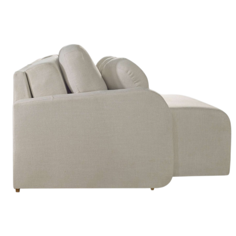 Sofá Cama Retrátil Bellagio 3,00 m Linho Bege 18 – CONFORT LAR ESTOFADOS