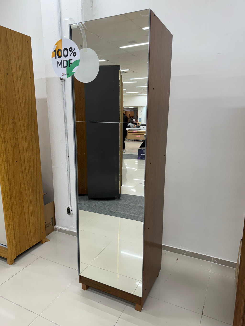 Sapateira Gold 1P com Espelho Naturale Gelius - Móveis furniture