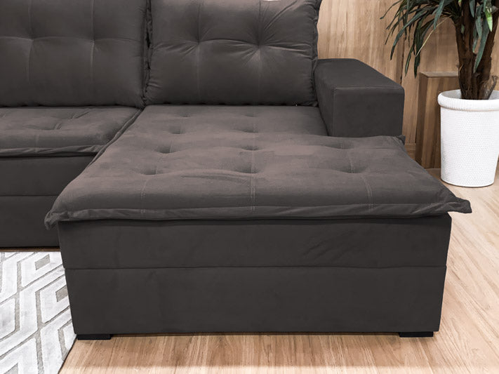 Sofá Canto Marrom Leblon - Móveis furniture