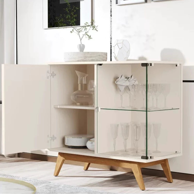 Buffet Açai Luxo Ripado com 2 Portas larg. 0.92m Perola JB Bechara - Móveis furniture