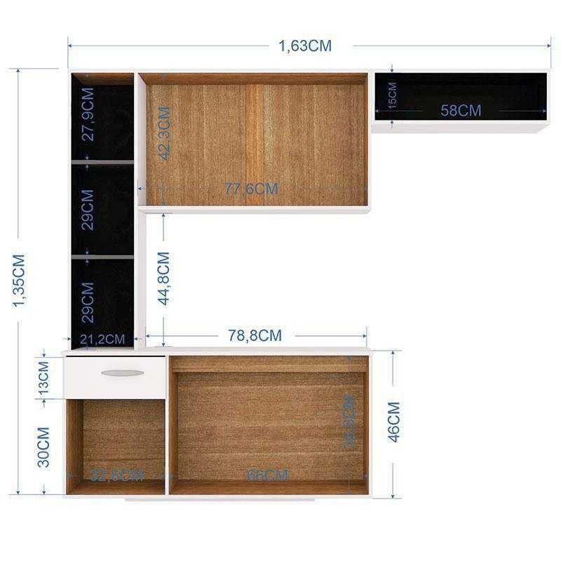 Cozinha Susp com Balcao Isis 163 - Móveis furniture