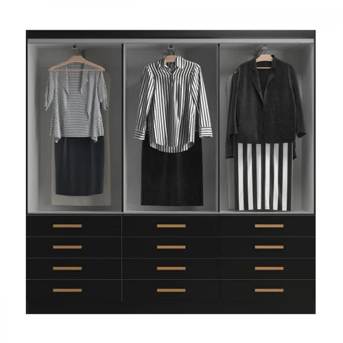 Guarda Roupa New Monaco Casal 6 Portas 12 Gavetas Evidencia - Móveis furniture