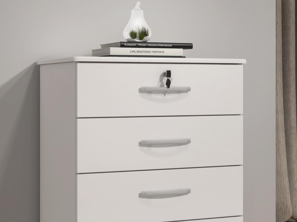 Cômoda 5 gavetas Ref.: 013 – Branco - Móveis furniture