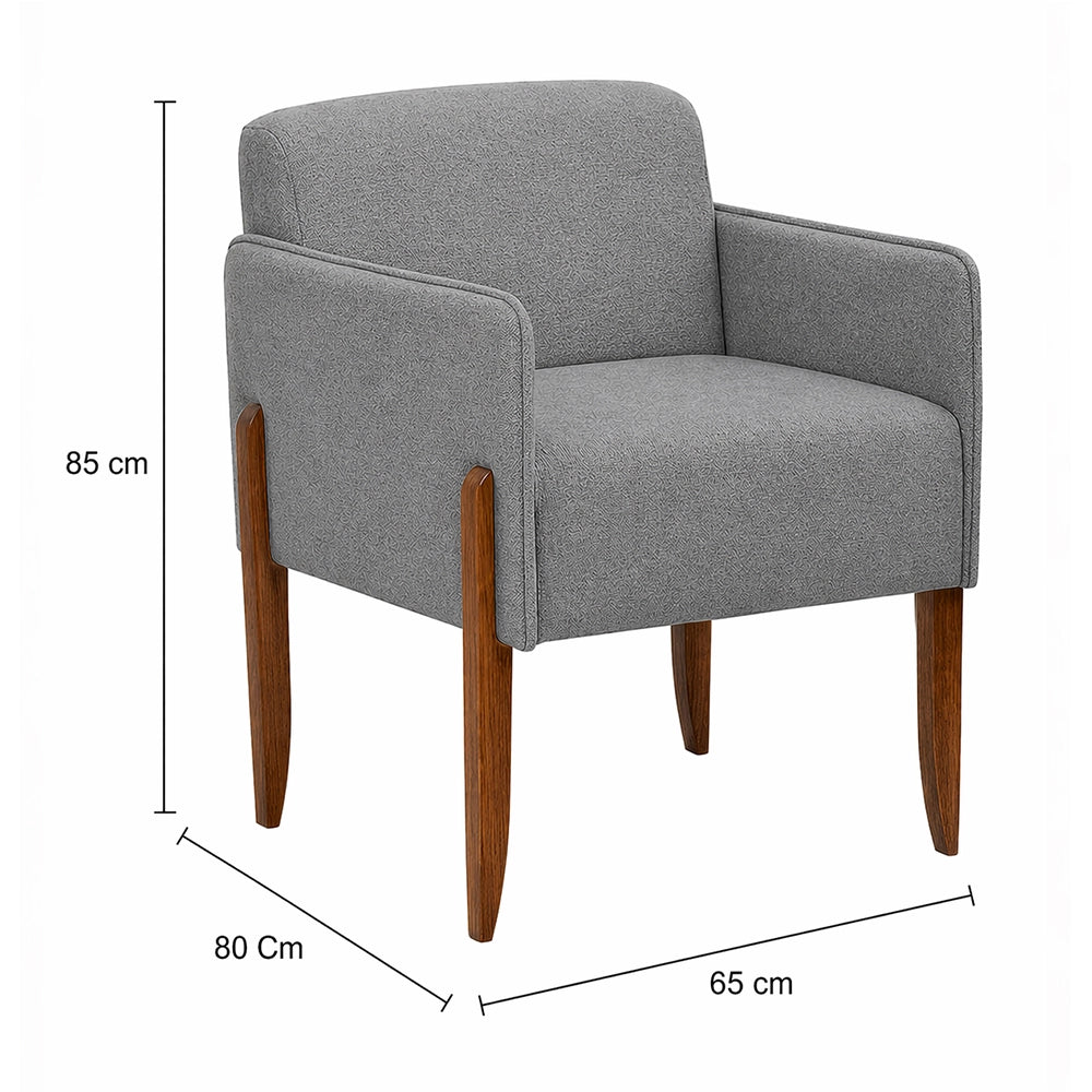 Poltrona Decorativa 040 em CINZA Linho Jc
