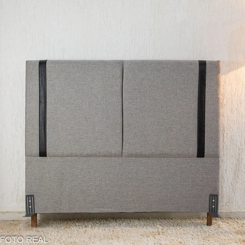 Cabeceira Casal Dubai Linho Cinza Larg. 1.40m