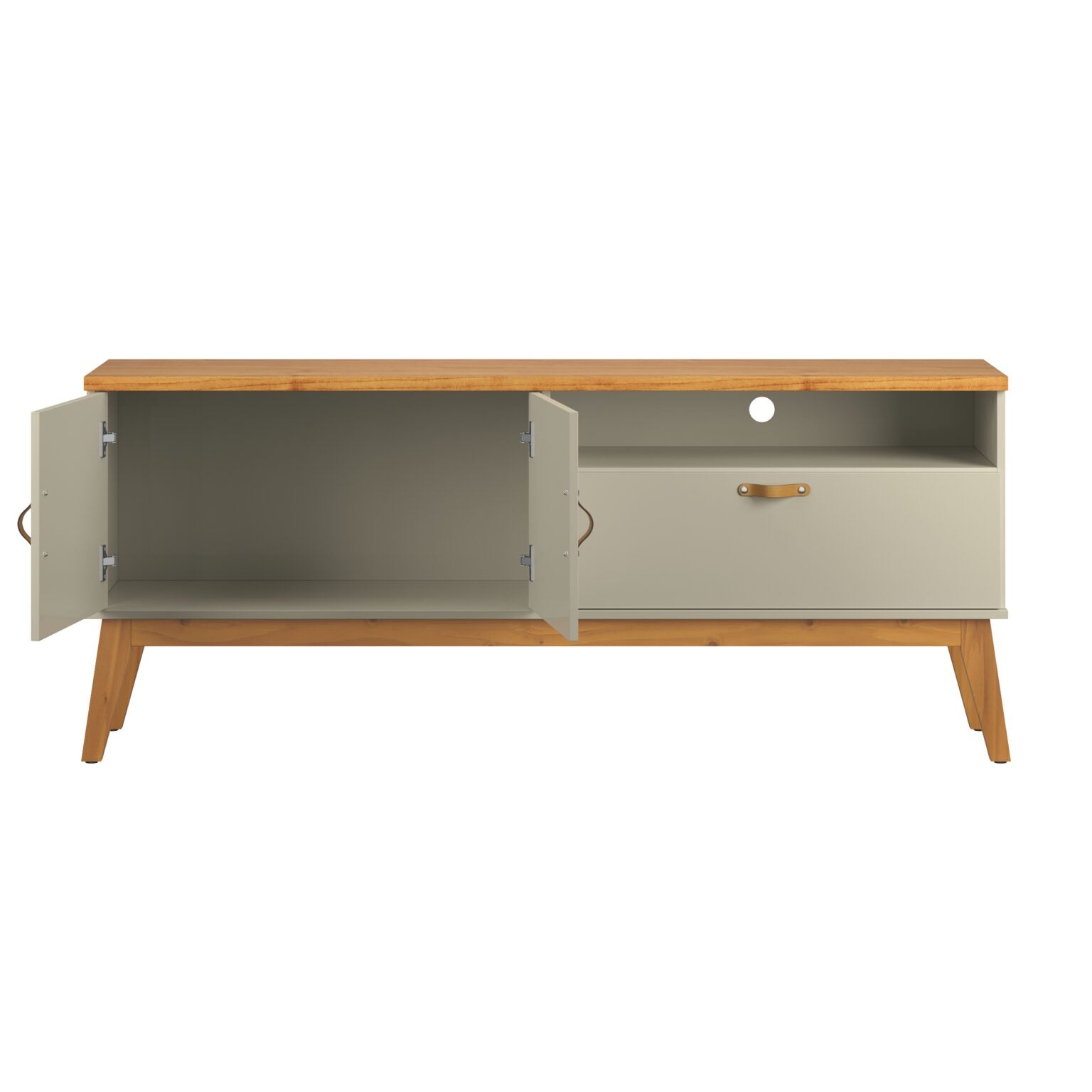Rack Sirius 1.6 Off White/Cinamono – PATRIMAR - Móveis furniture