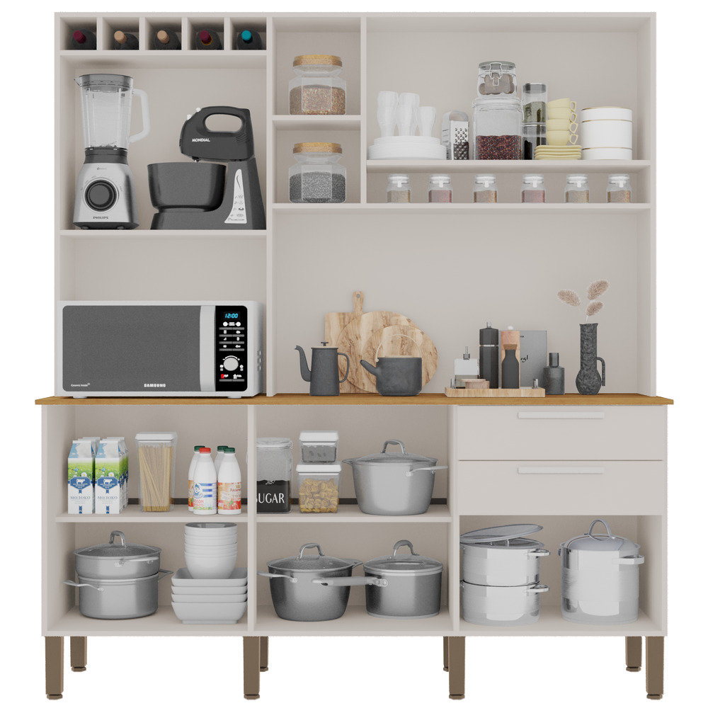 Kit Cozinha New Topázio 1,65 m Branco – SALLÊTO