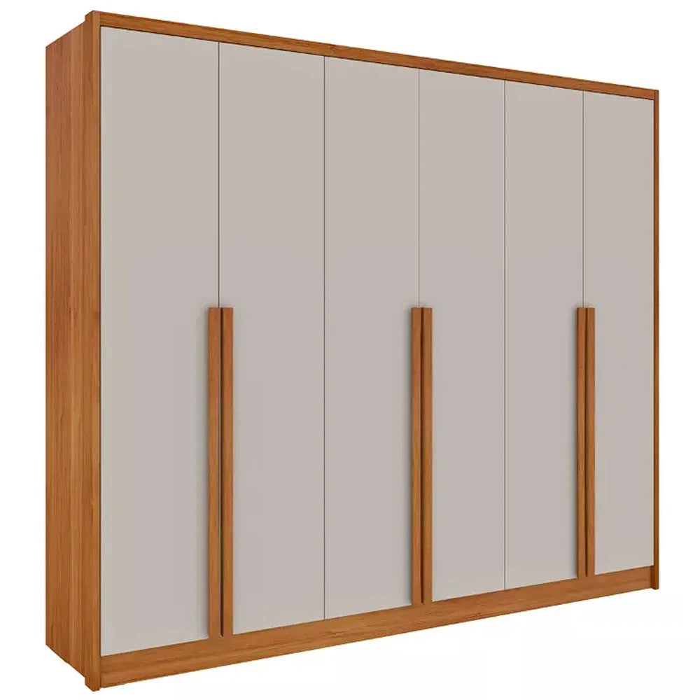 Guarda Roupa Realeza Casal 6 Portas 6 Gavetas Tcil cinamomo/off white