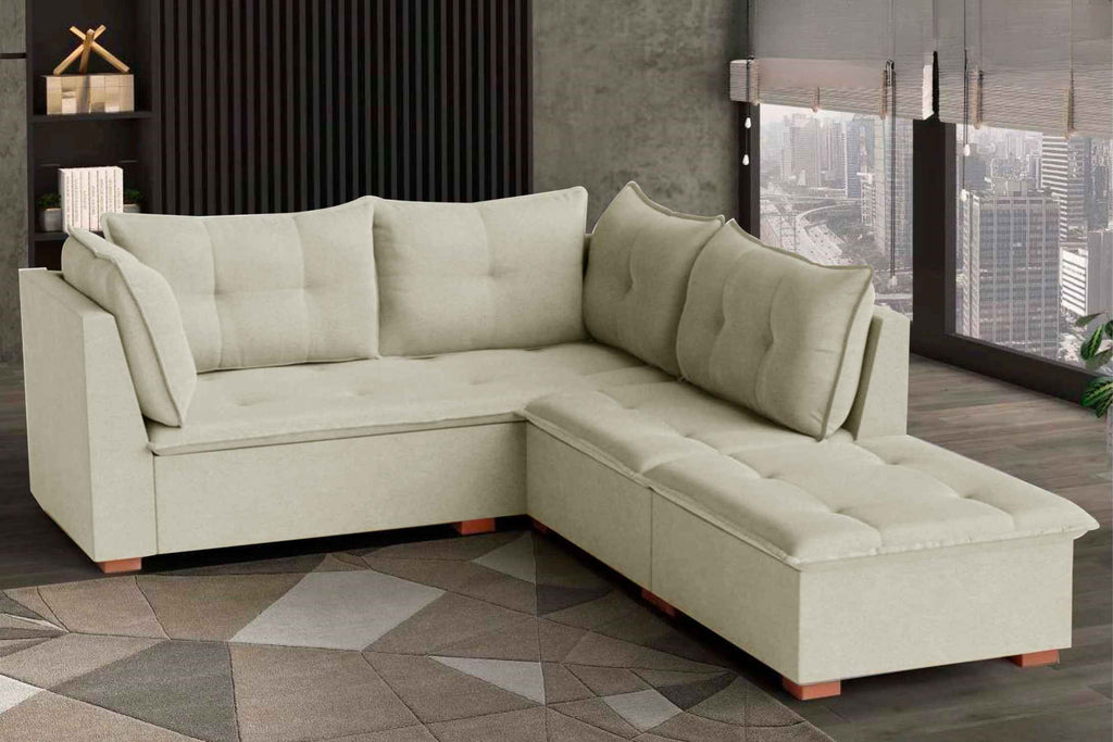 SOFA CANTO JAGUAR LINHO BEGE/2003 – D’VITRINE