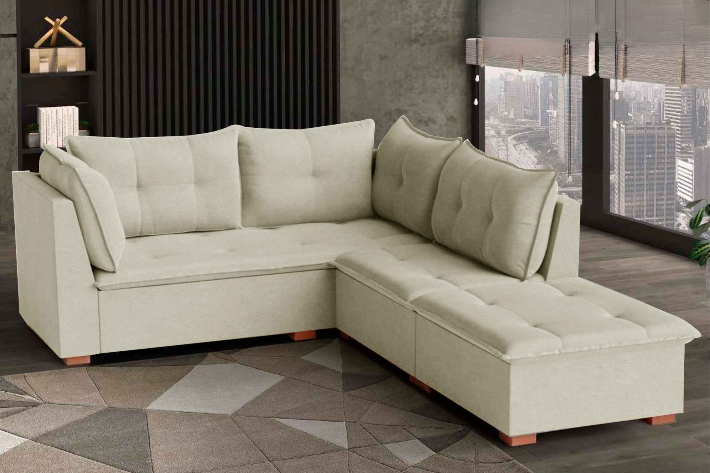 SOFA CANTO JAGUAR LINHO BEGE/2003 – D’VITRINE