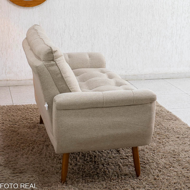 Poltrona MX Xangai 2 Lug. Linho Bege