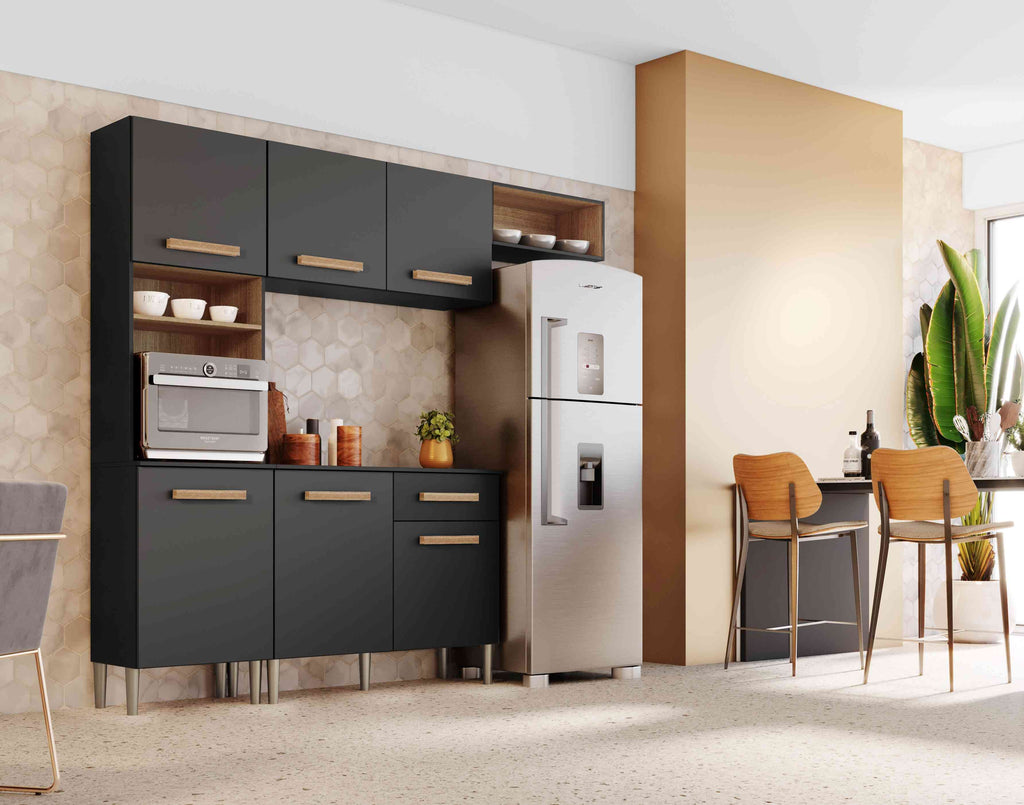 Cozinha Compacta Emily c Balcao 6P1G - Móveis furniture