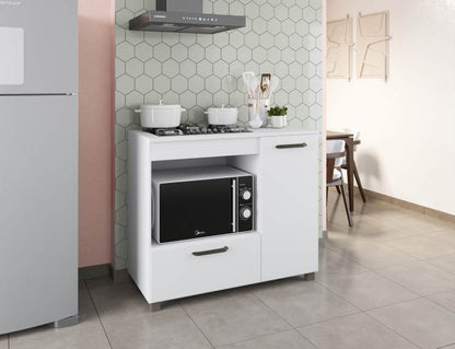 Balcao CookTop Manu Plus 4 Bocas Branco Moveis Parana