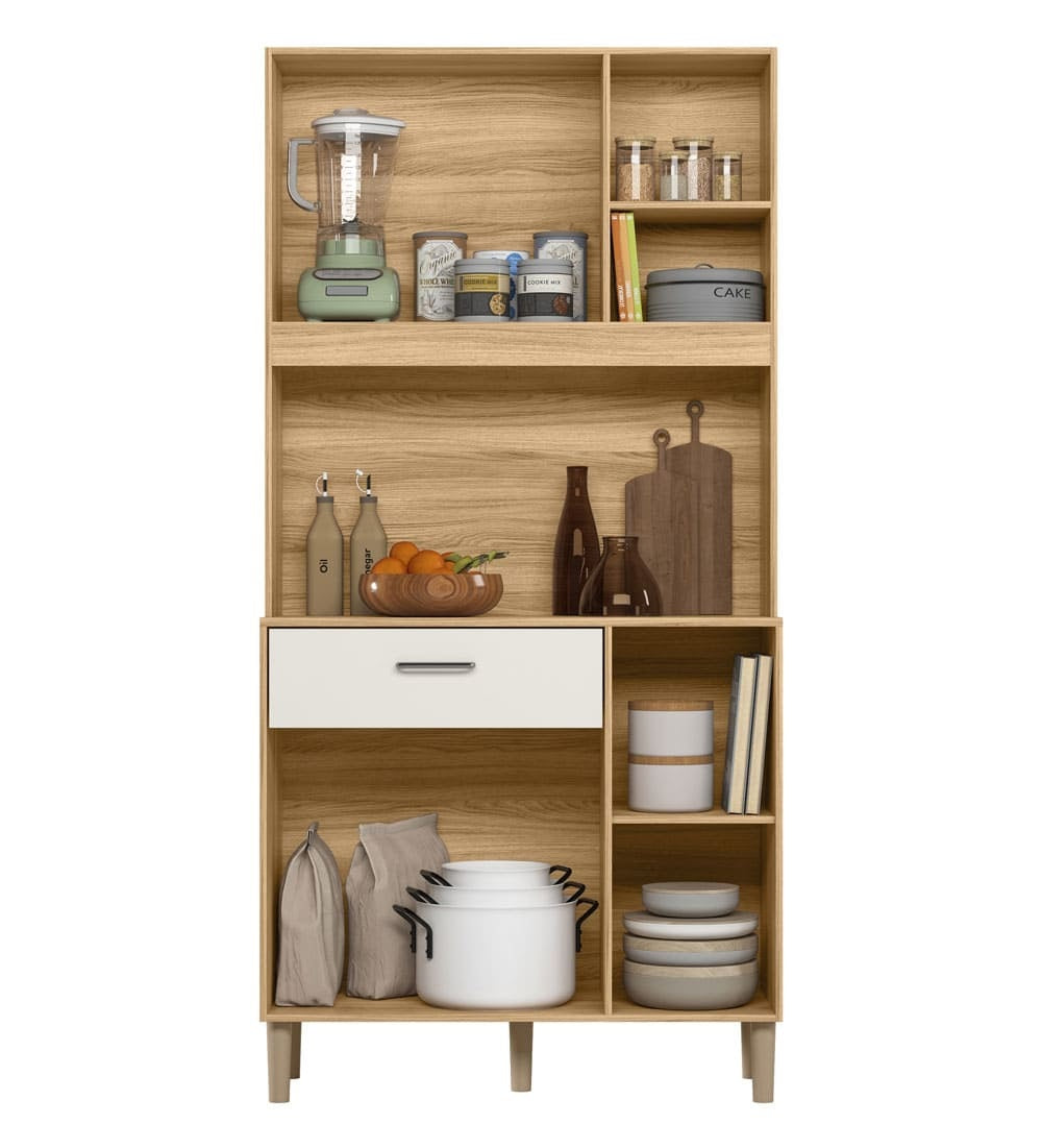 Kit Cozinha Erva Doce 90 Freijó/Off White Cristal – NICIOLI