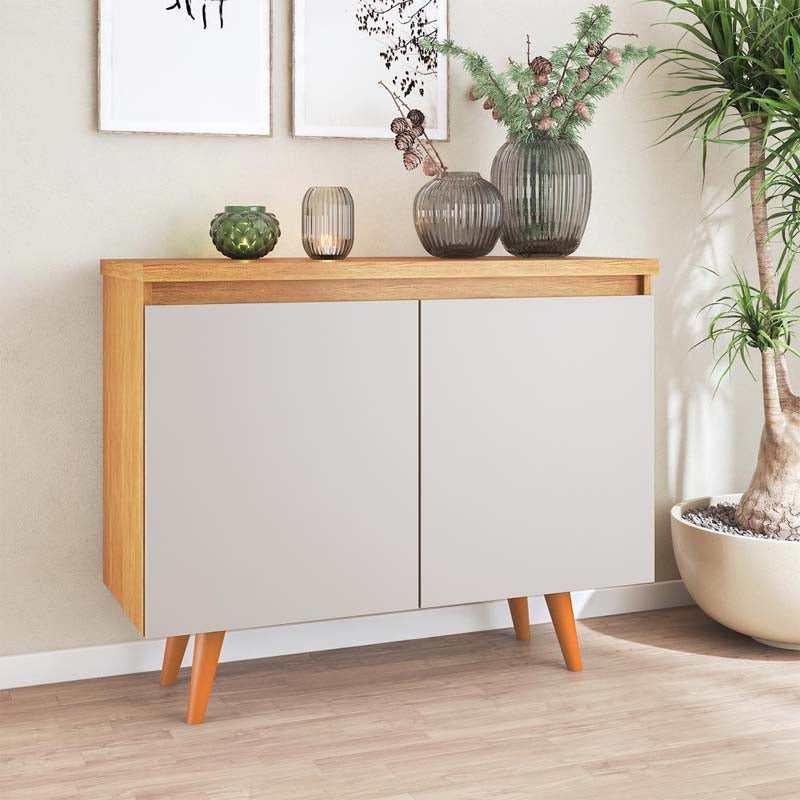Buffet Uno com 2 Portas larg. 1.01m Mel/Off White Viero - Móveis furniture