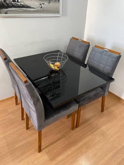 Mesa de Jantar Los Angeles 0.90×0.90 Com 4 Cadeiras Califórnia – - Móveis furniture