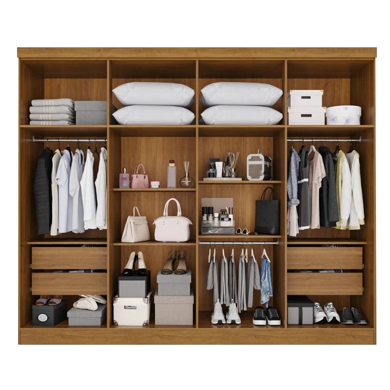 Guarda-roupa Recife Cinamomo/Off 8 Portas 4 Gavetas Larg. 2.41m - Sallêto