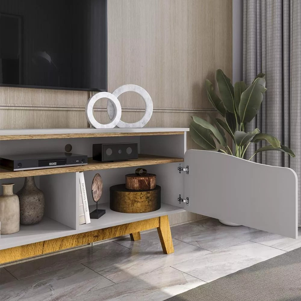 Rack até 75″ Ilhabela Off White/Naturale – BECHARA