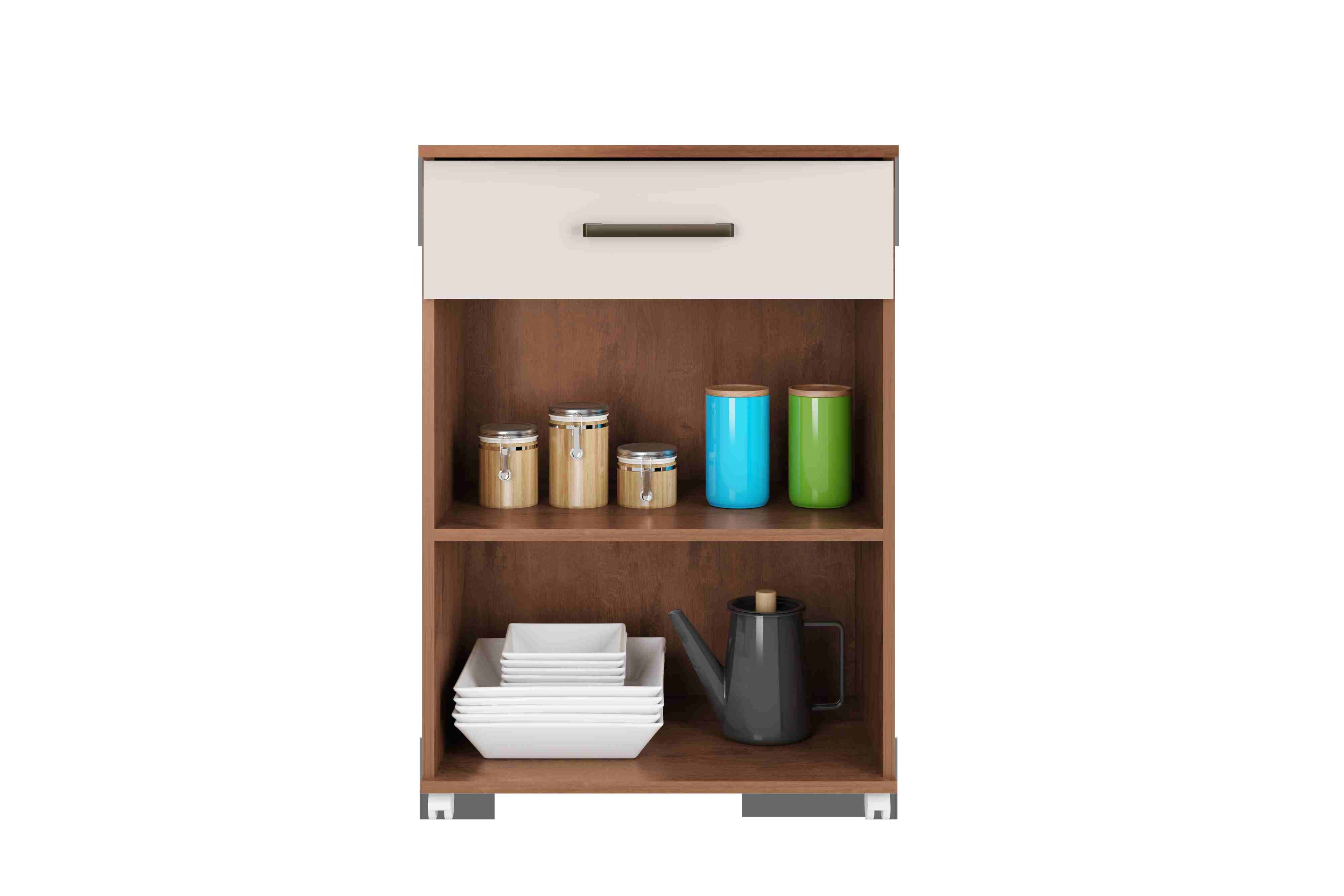 Armario Multiuso Primor 2P1G Cinamomo.Preto Catedral Zanzini Moveis