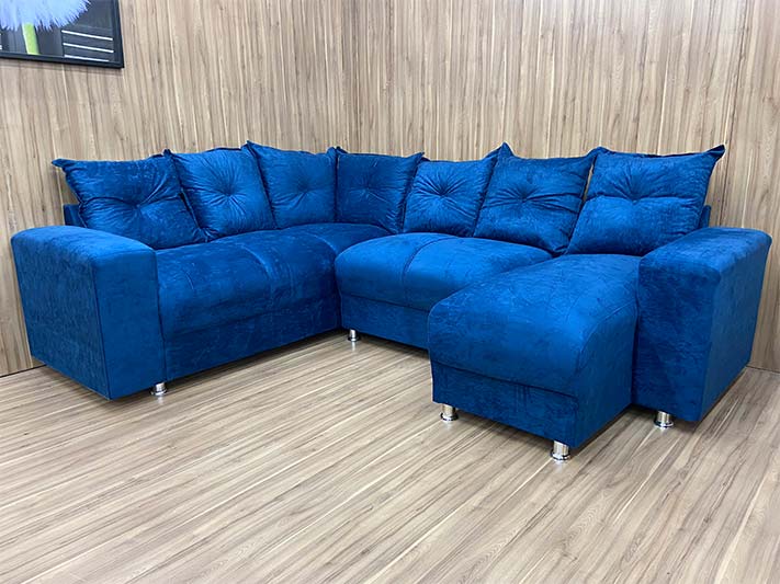 Sofá Canto Azul Áustria - Móveis furniture