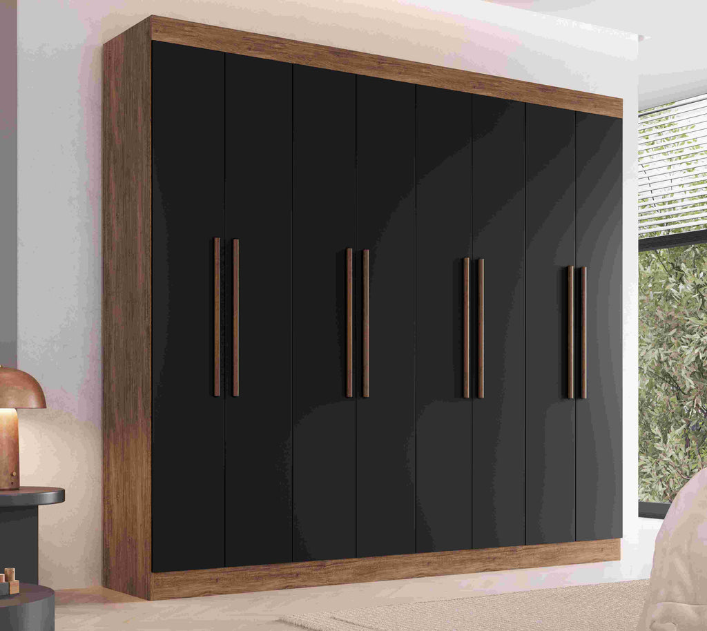 Roupeiro California 8P4G Castanho.Preto Doiripel