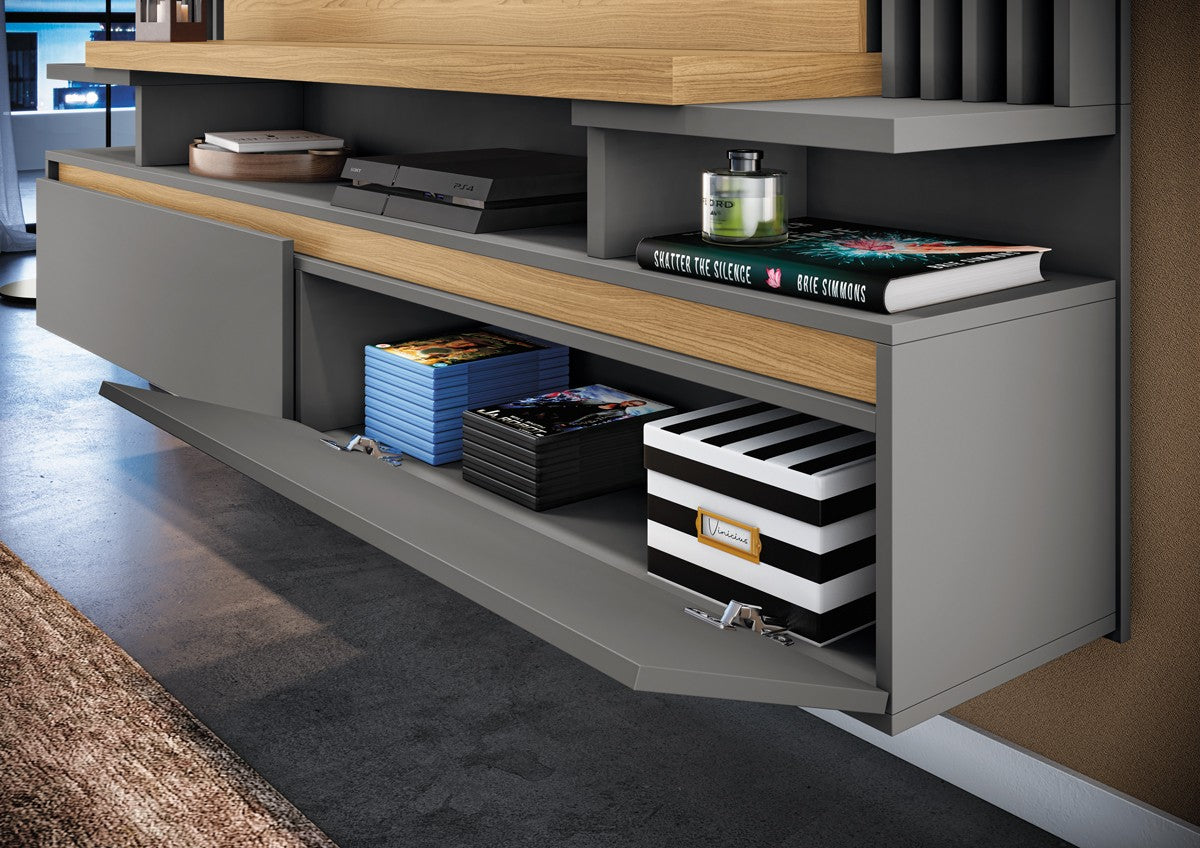 Home Suspenso até 55″ Cosmo Cinamono/Off White - Móveis furniture