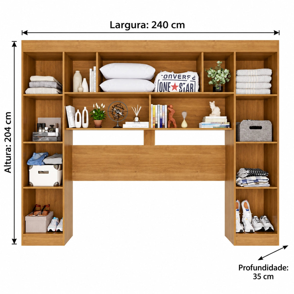 Guarda Roupa Modulado Apolo Premium Sem Espelho e Pés Casal 4 Portas Salleto