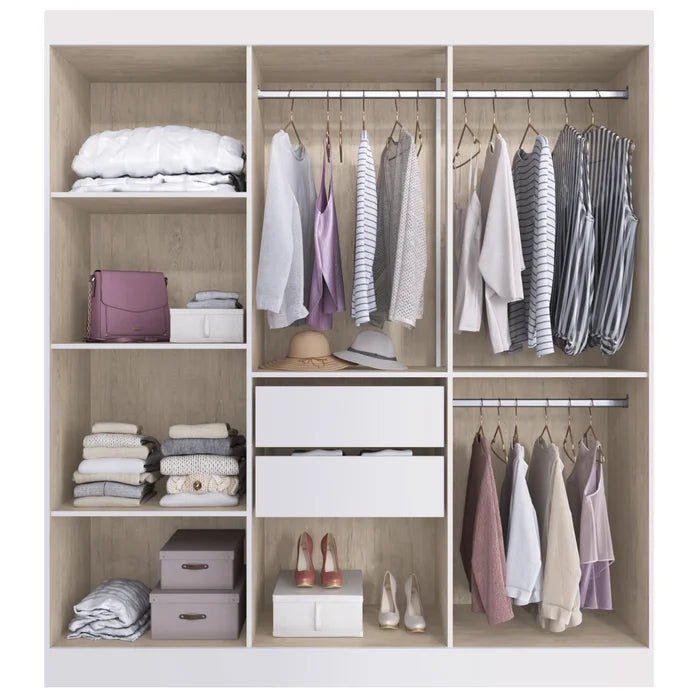 GUARDA ROUPA NEW XANGAI 1.80 C/ 6 PORTAS 2 GAVETAS INTERNAS