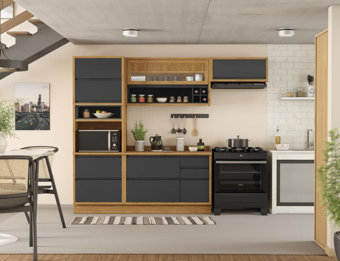 COZINHA LISBOA FREIJÓ/GRAFITE TR