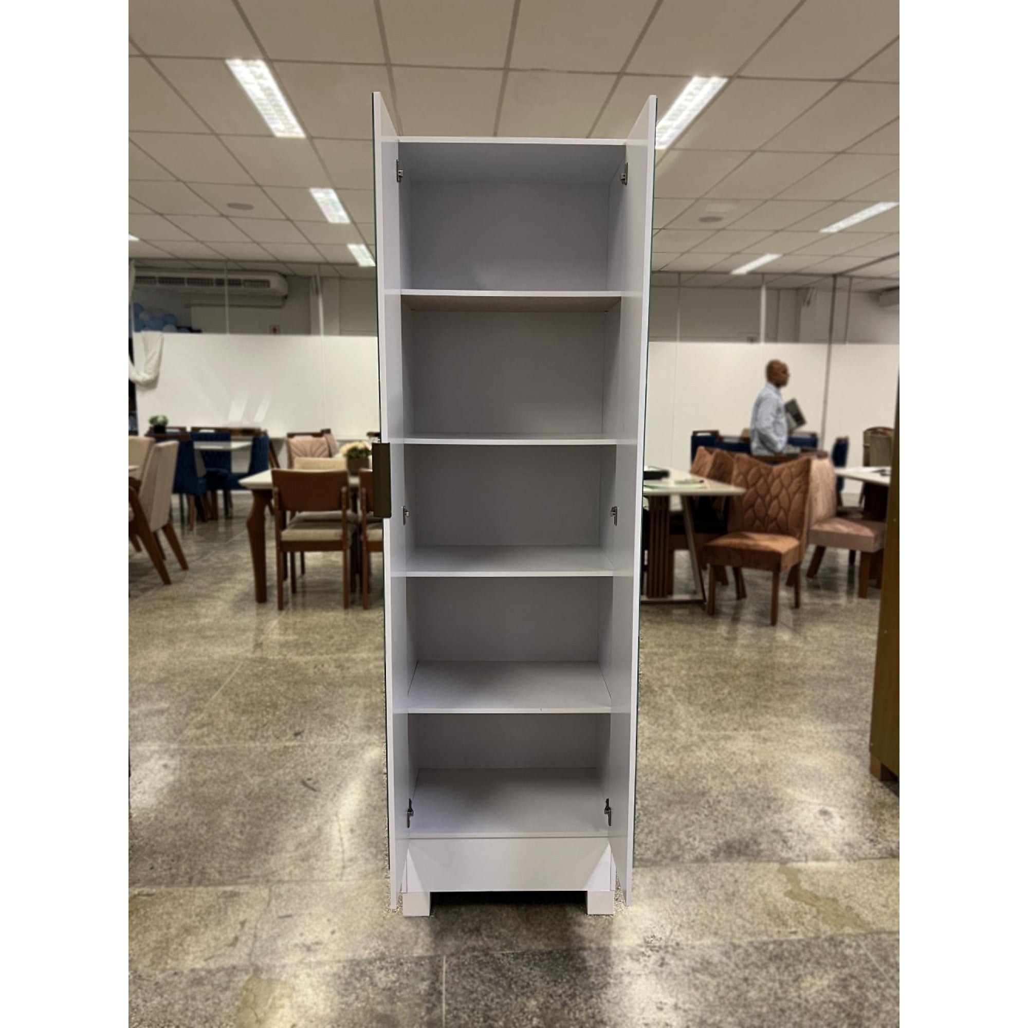 Multiuso Sapateira Maricá Premium 2 Portas C/Espelho Larg. 0.54m Branco Carioca - Móveis furniture