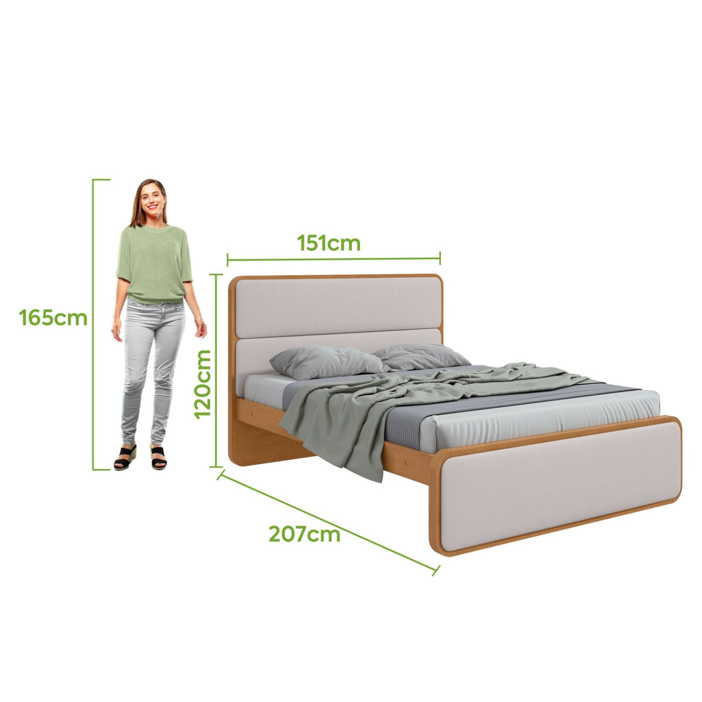 Cama Casal Loop Amêndoa Clean – LOPAS