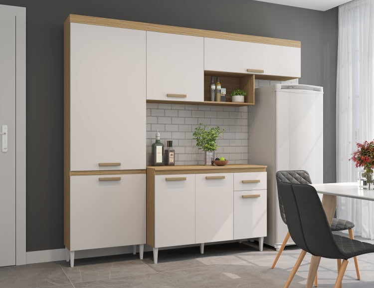 Cozinha Naiomi com Balcao 7P1G - Móveis furniture