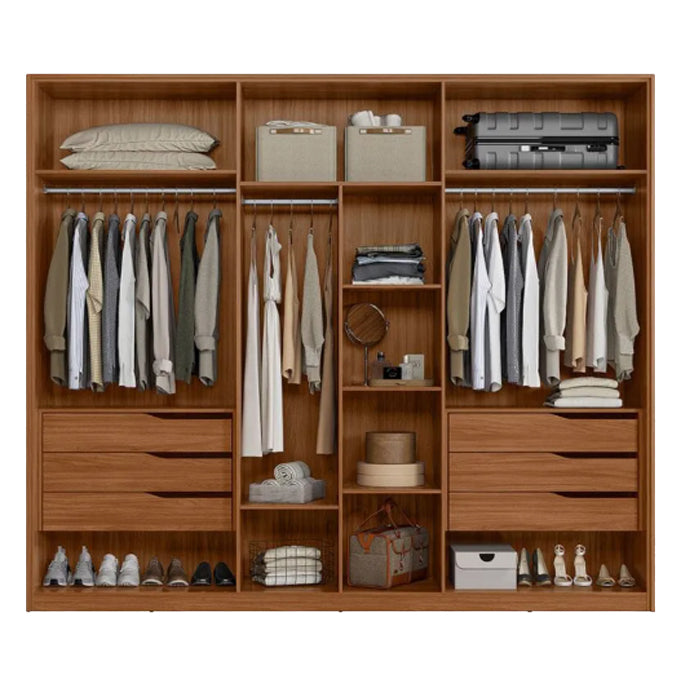 Guarda Roupa Casal Atrice Ripado 6 Portas com 2 Espelhos Demobile