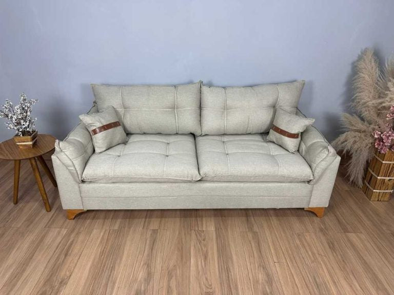Sofá 3 lugares Creta 2.00m – Bege Linho