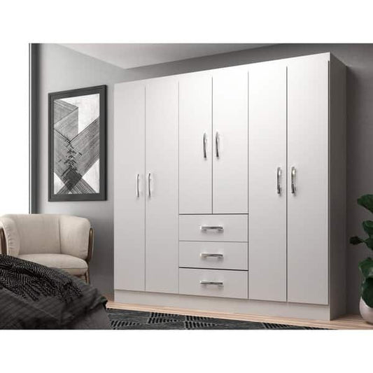 GUARDA ROUPA SEVILHA 6P 3G – EVIDÊNCIA MÓVEIS BRANCO